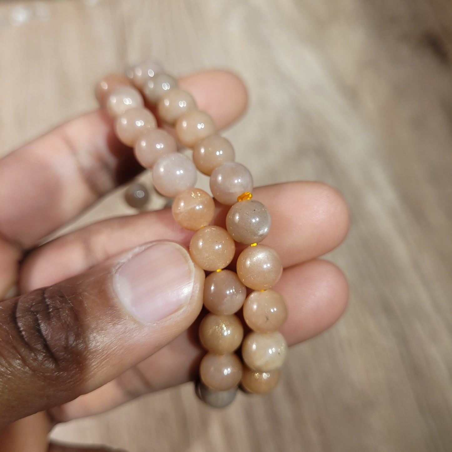Peach Moonstone Bracelet