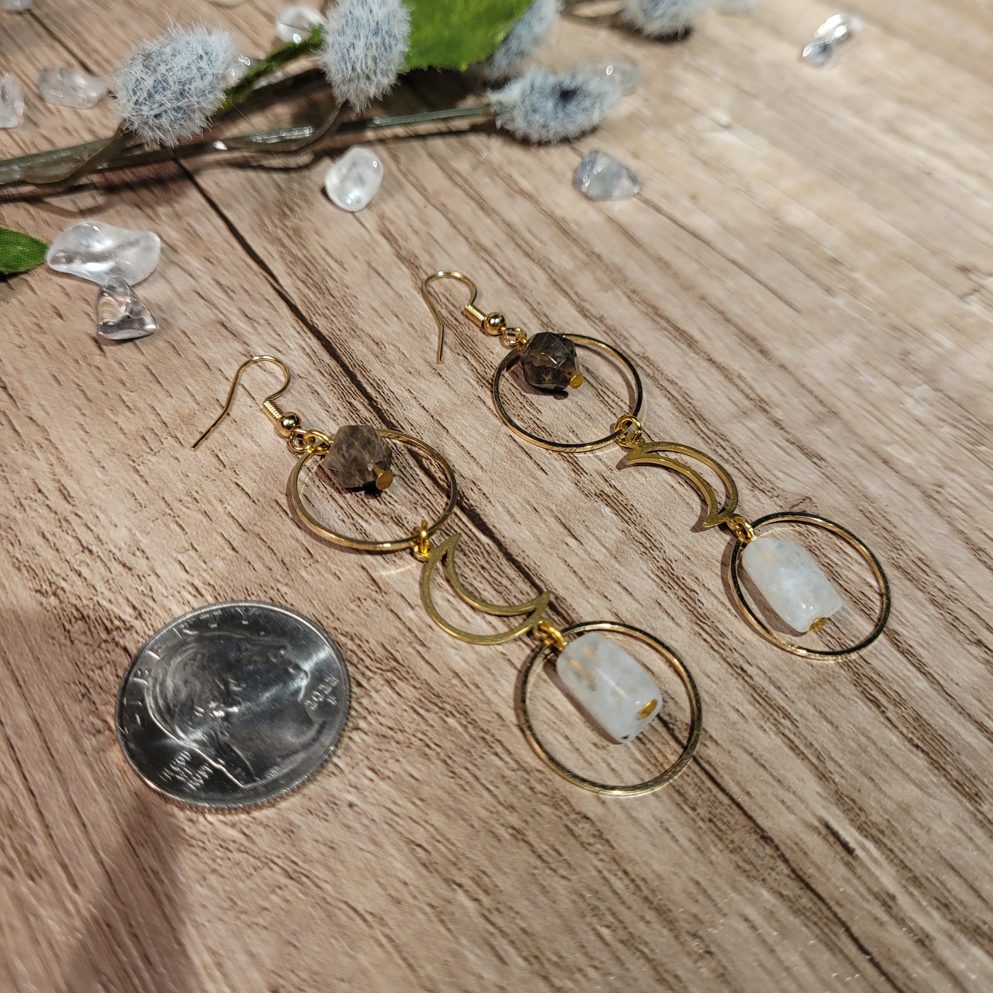 Multi Moonstone Earrings