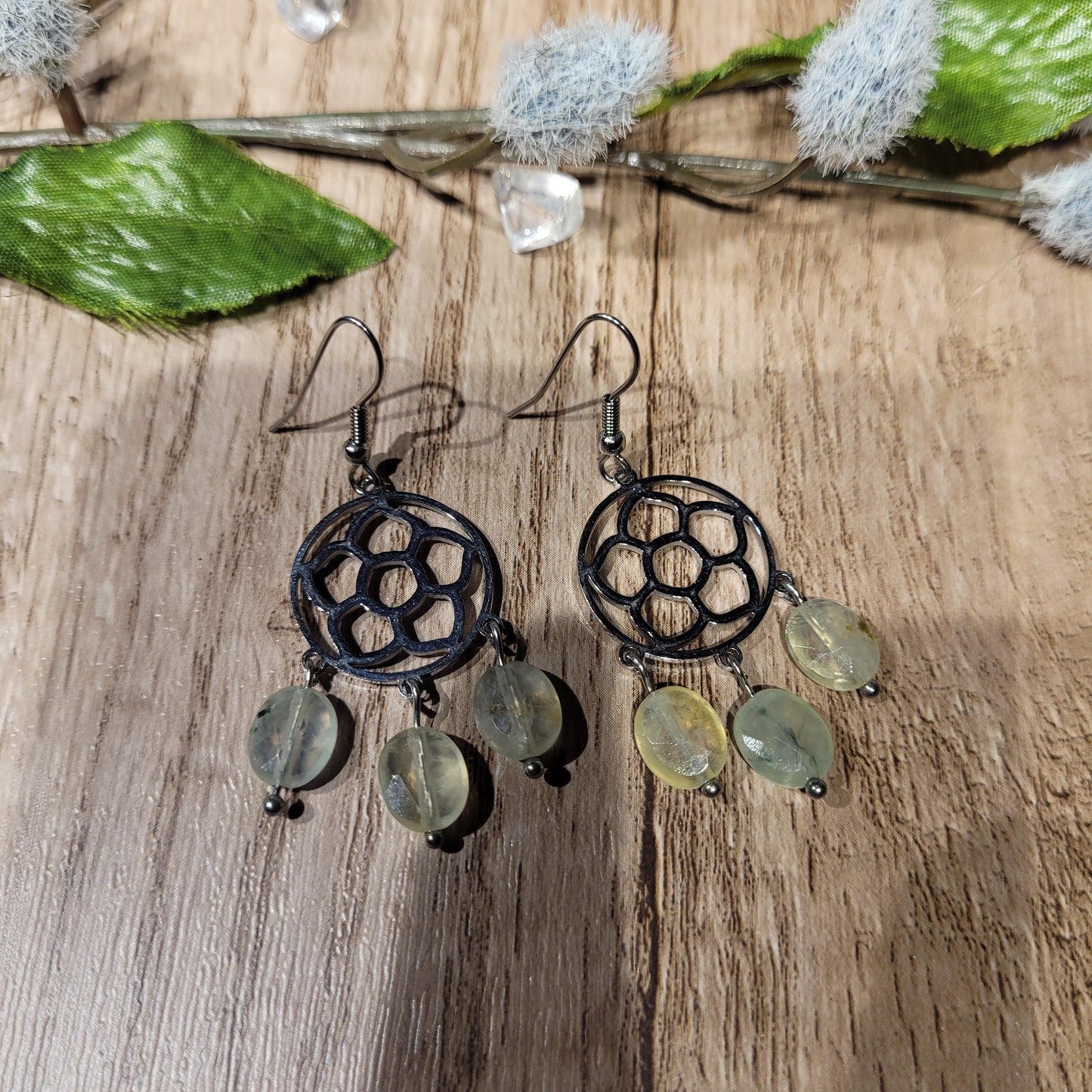 Prehnite Earrings