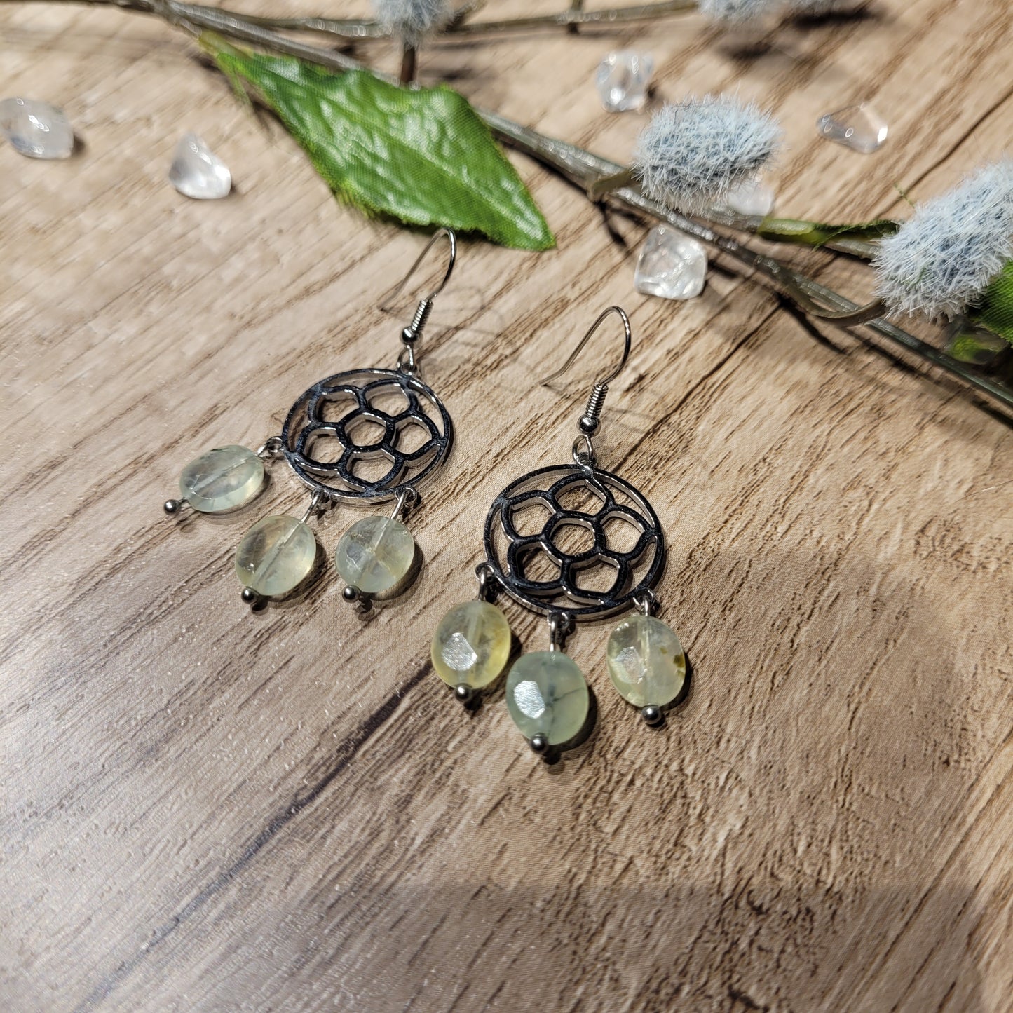 Prehnite Earrings