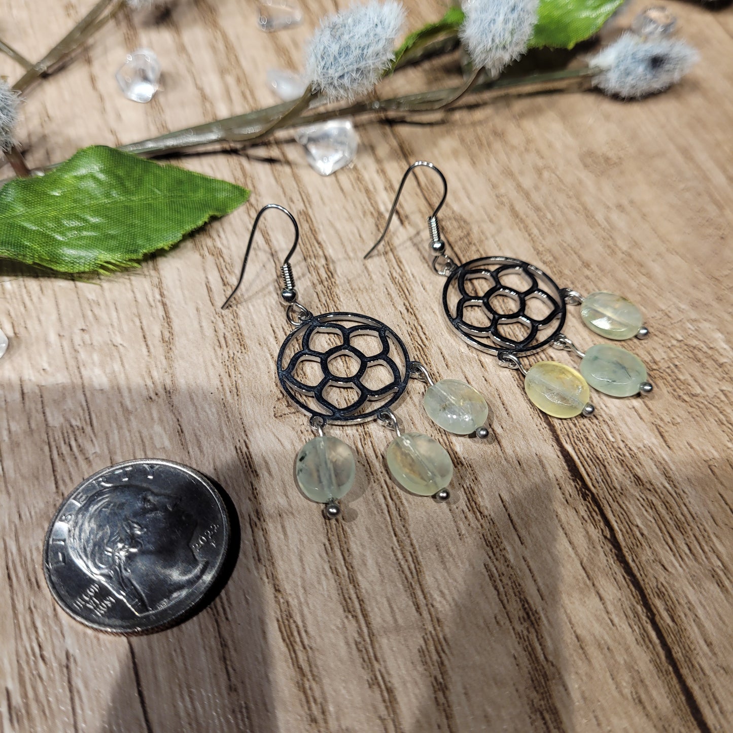 Prehnite Earrings