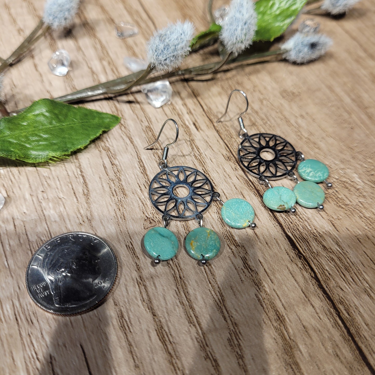 Sleeping Beauty Turquoise Earrings