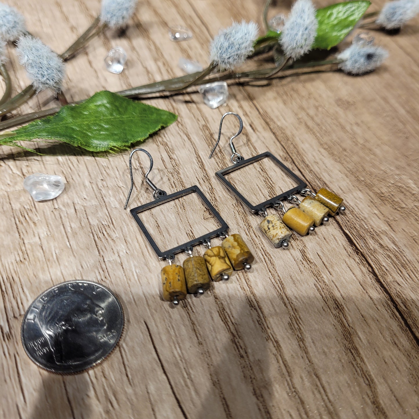 Picture Jasper Earrings