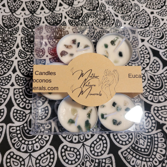 Soy wax crystal tealights candles