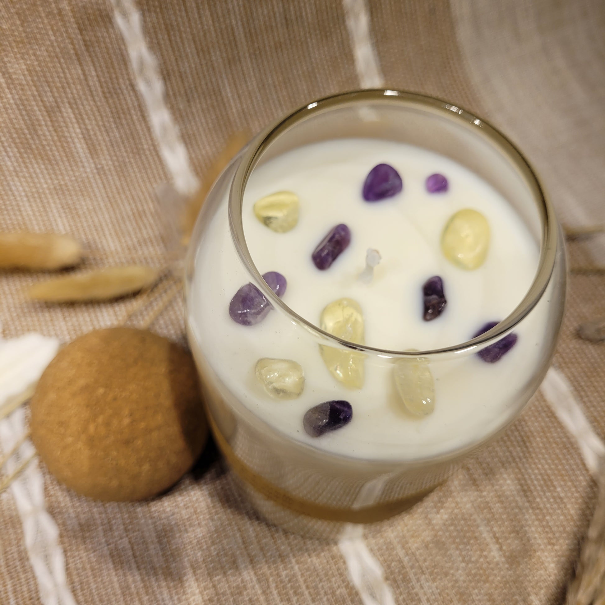 Handmade Soy Wax Crystal Candle