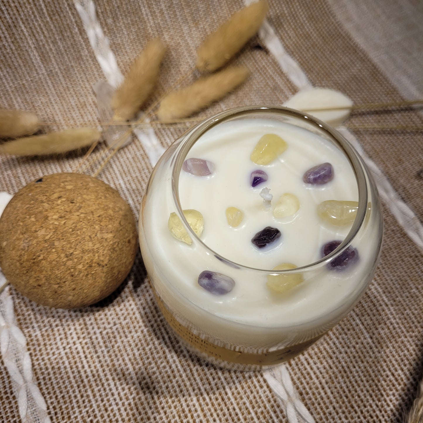 Handmade Soy Wax Crystal Candle