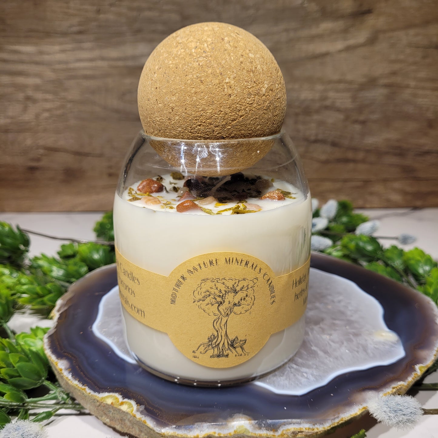 Handmade Soy Wax Crystal Candle