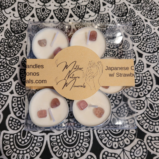 Soy wax crystal tealights candles