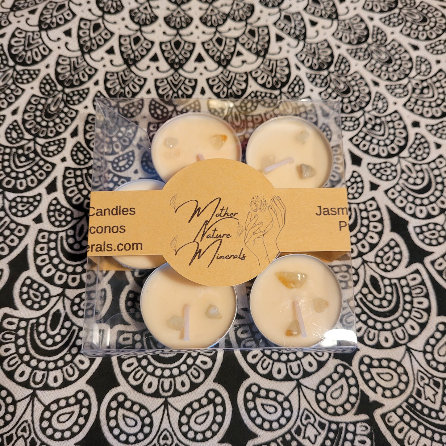 Soy wax crystal scented tealights