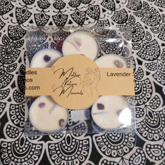 Soy wax crystal tealights candles