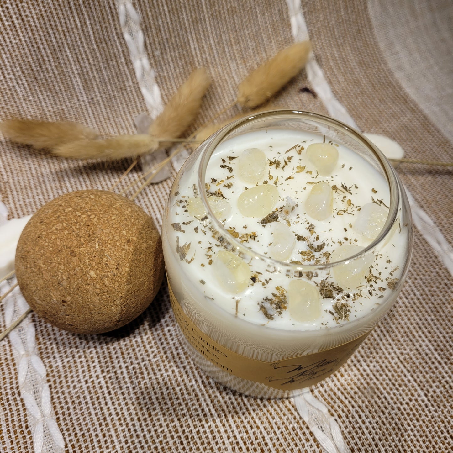 Handmade Soy Wax Crystal Candle