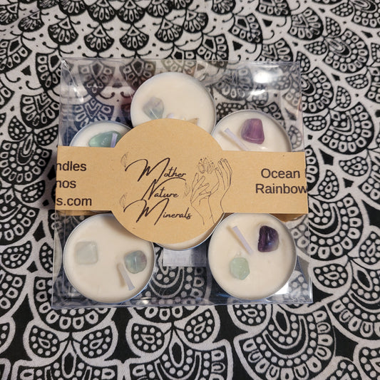 Soy wax crystal scented tealights