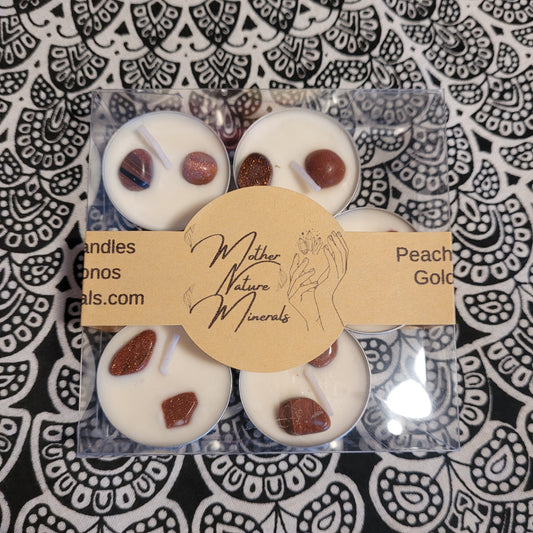 Soy wax crystal scented tealights