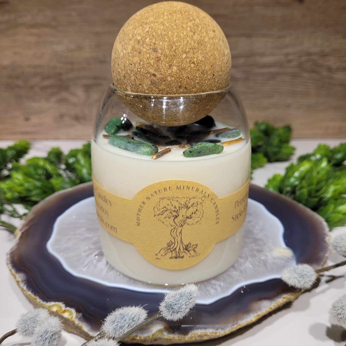 Handmade Soy Wax Crystal Candle