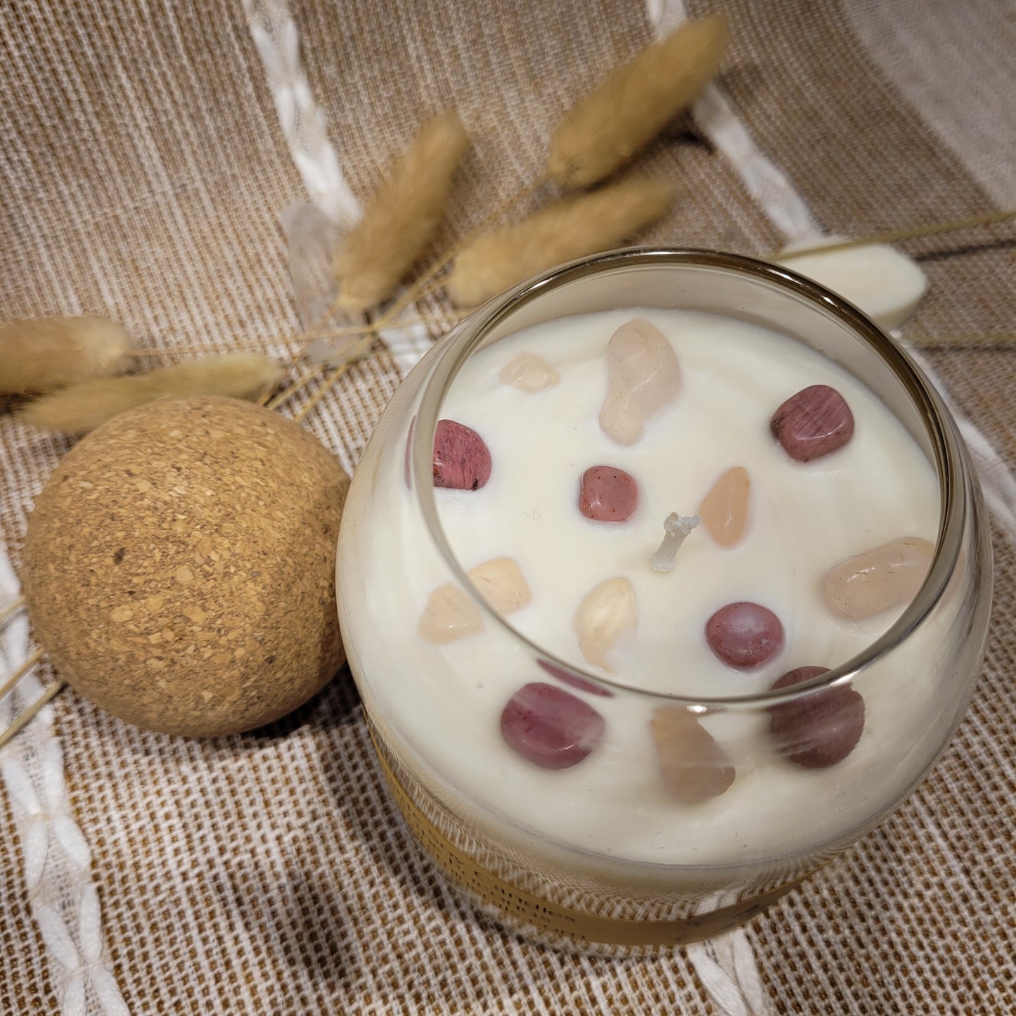 Handmade Soy Wax Crystal Candle