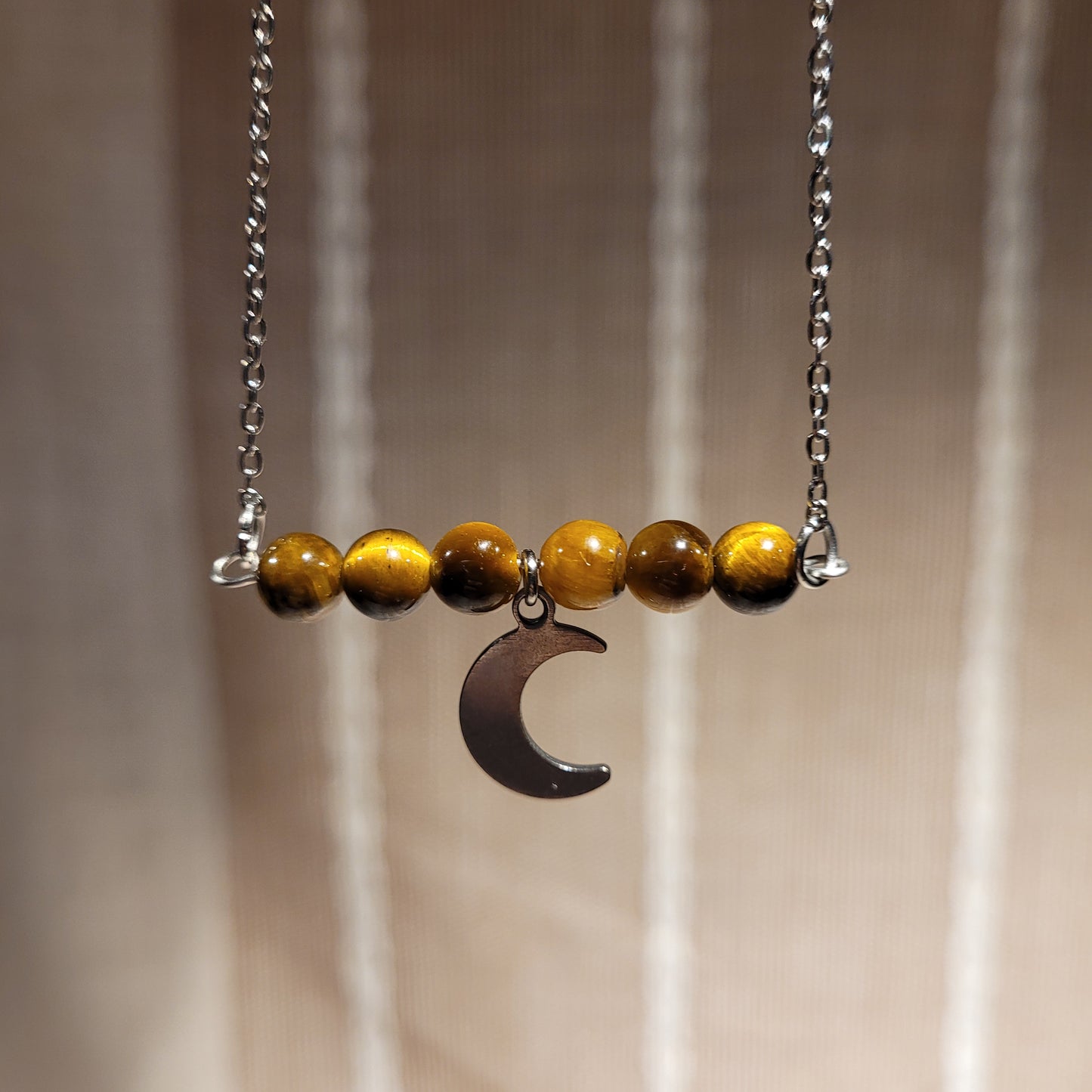 Handmade rock stone crystal jewelry necklace