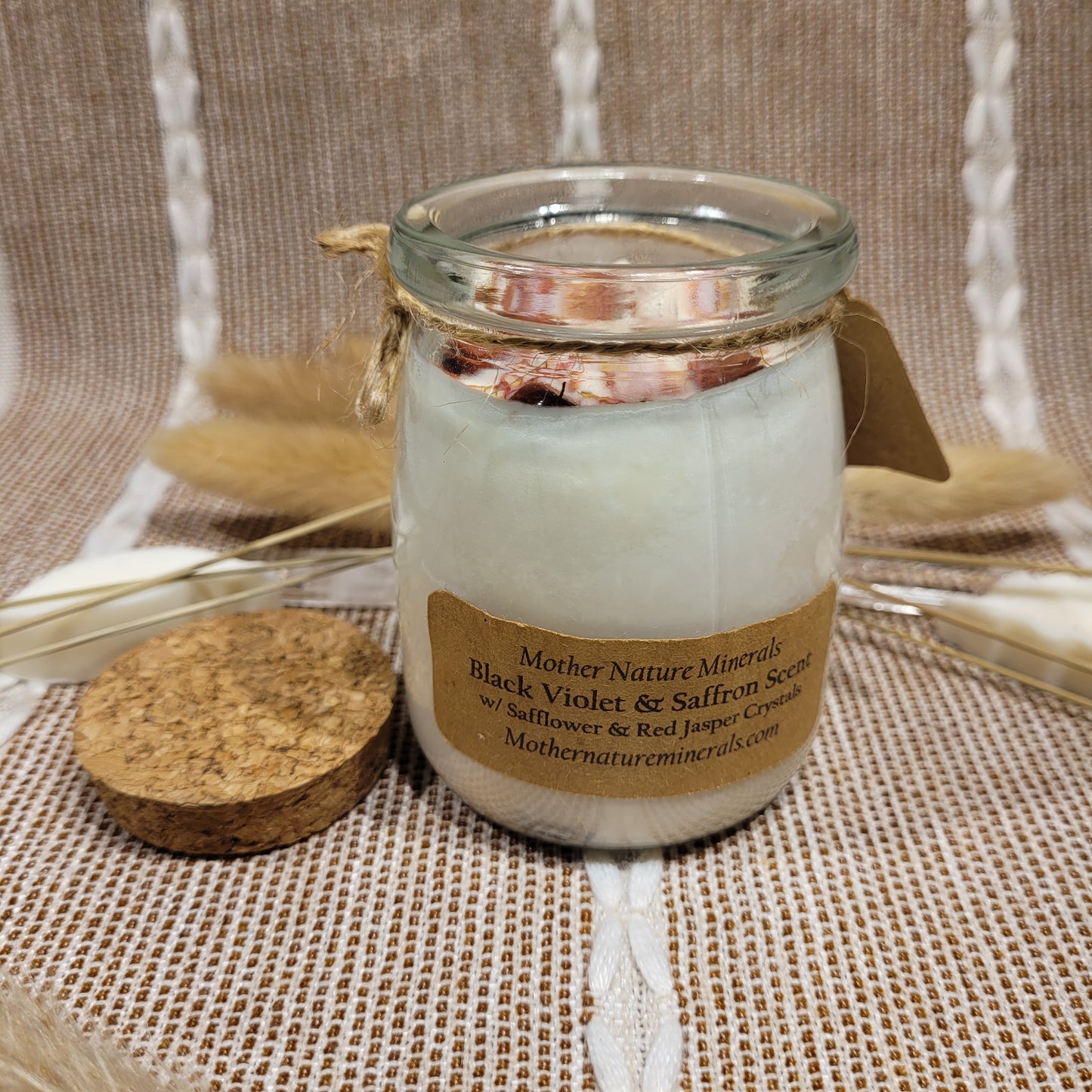 Black Violet and Saffron Candle
