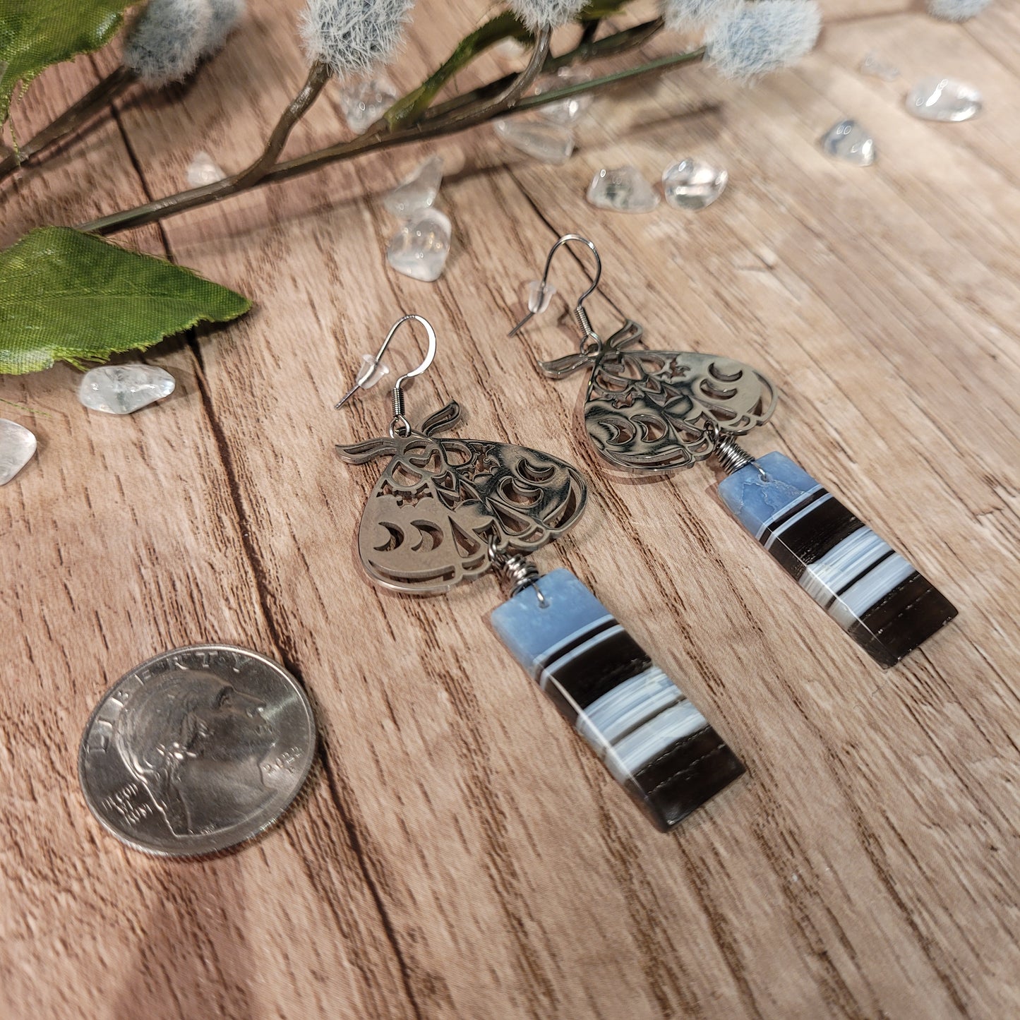 Owyhee Blue Opal Earrings