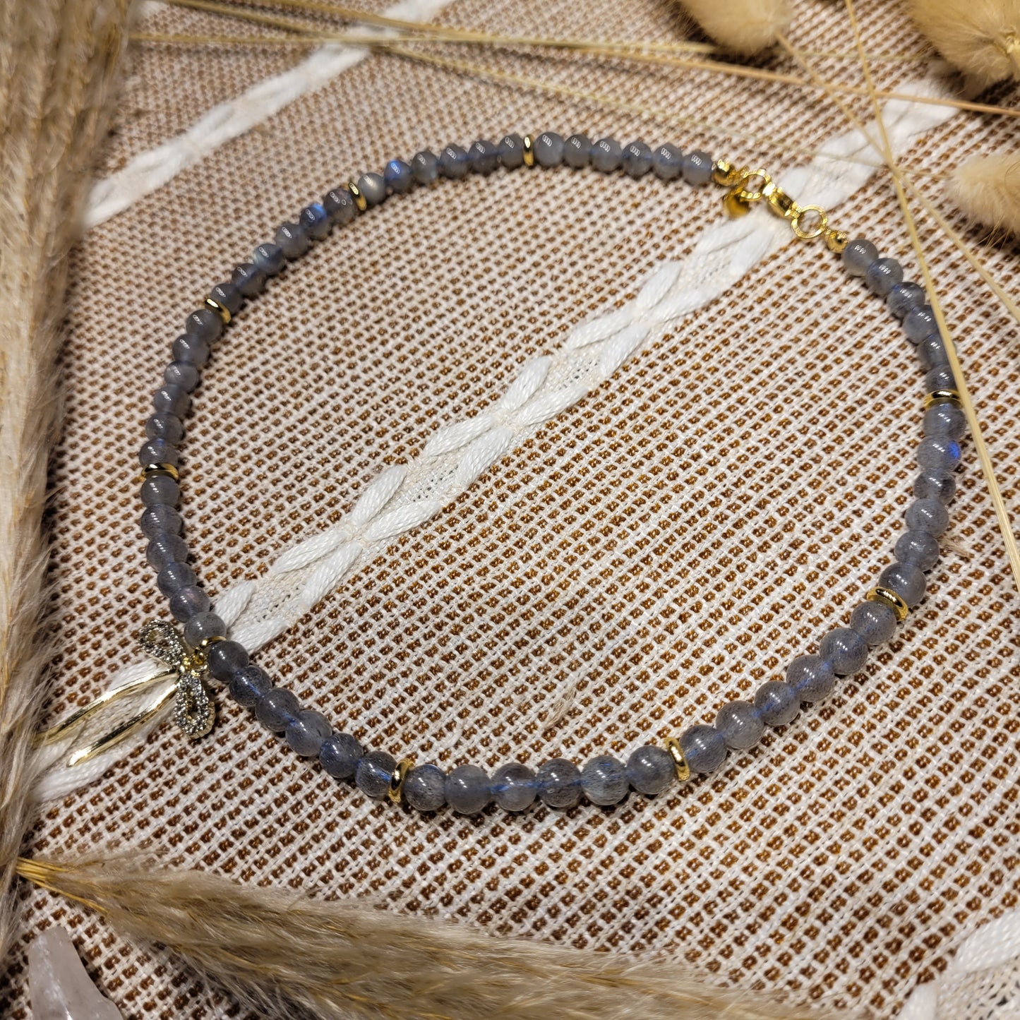 Labradorite Bow Necklace