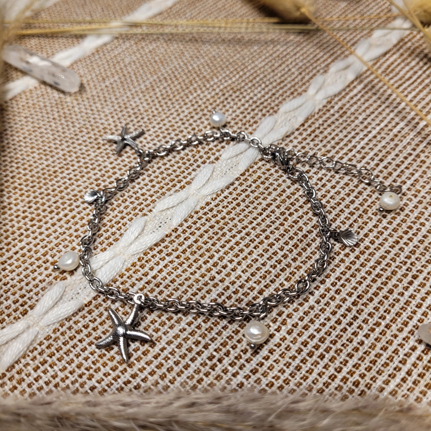 Pearl Starfish Clam Anklet