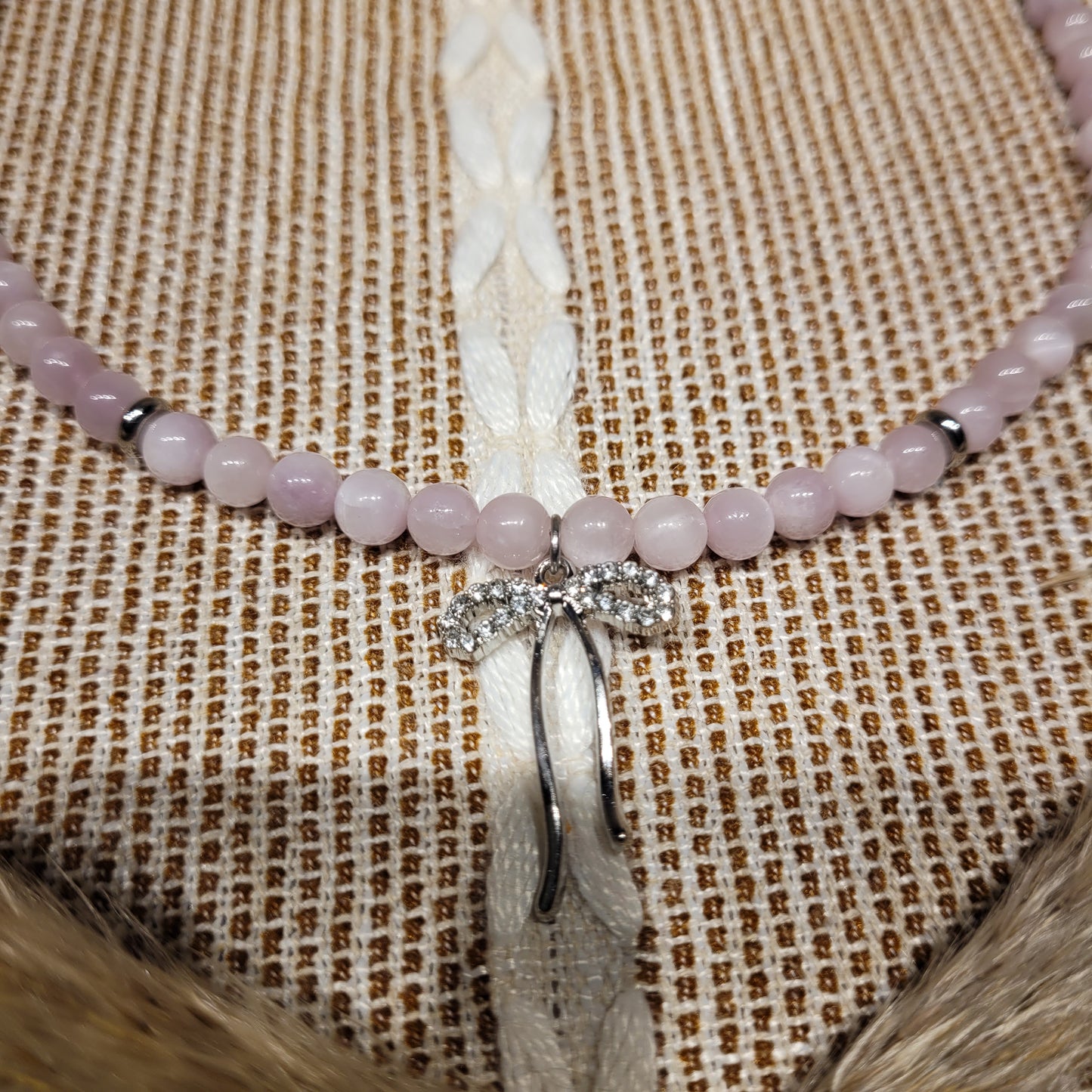 Kunzite Bow Necklace