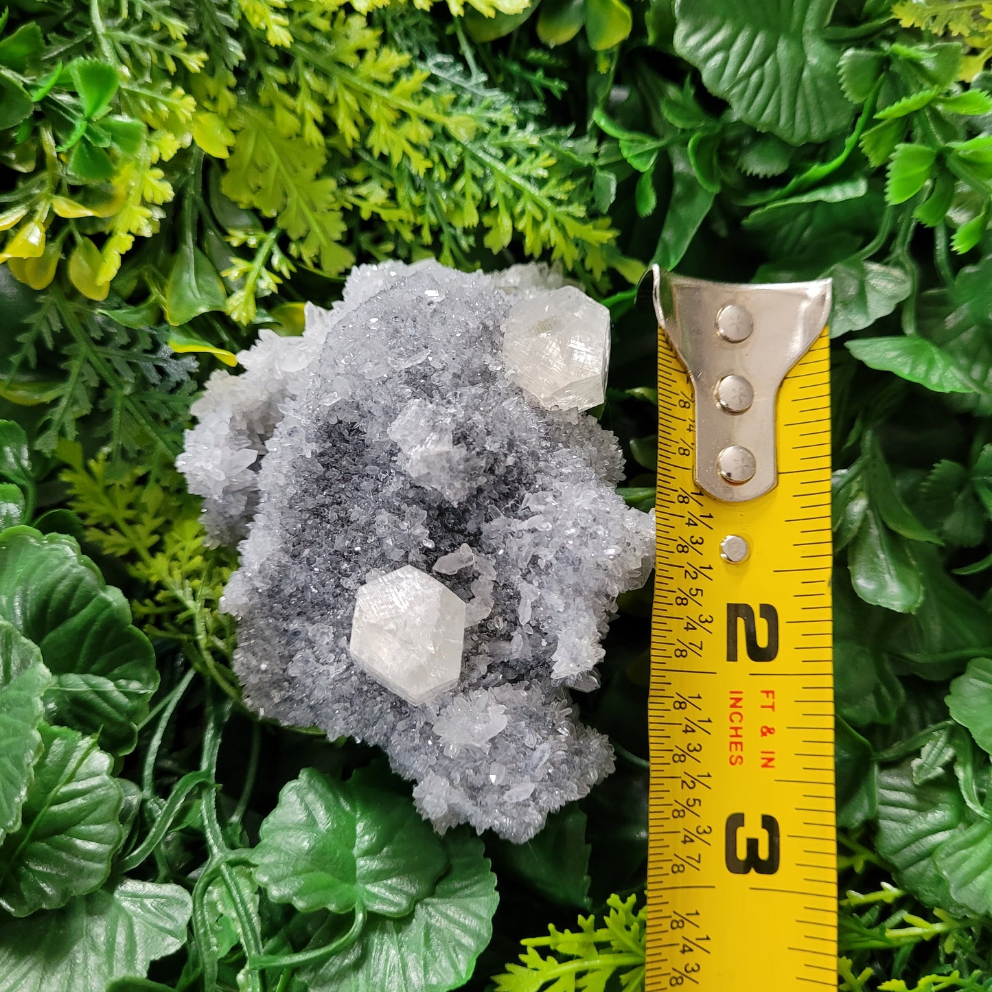 Quartz Fluorite Calcite Black Chalcedony Cluster