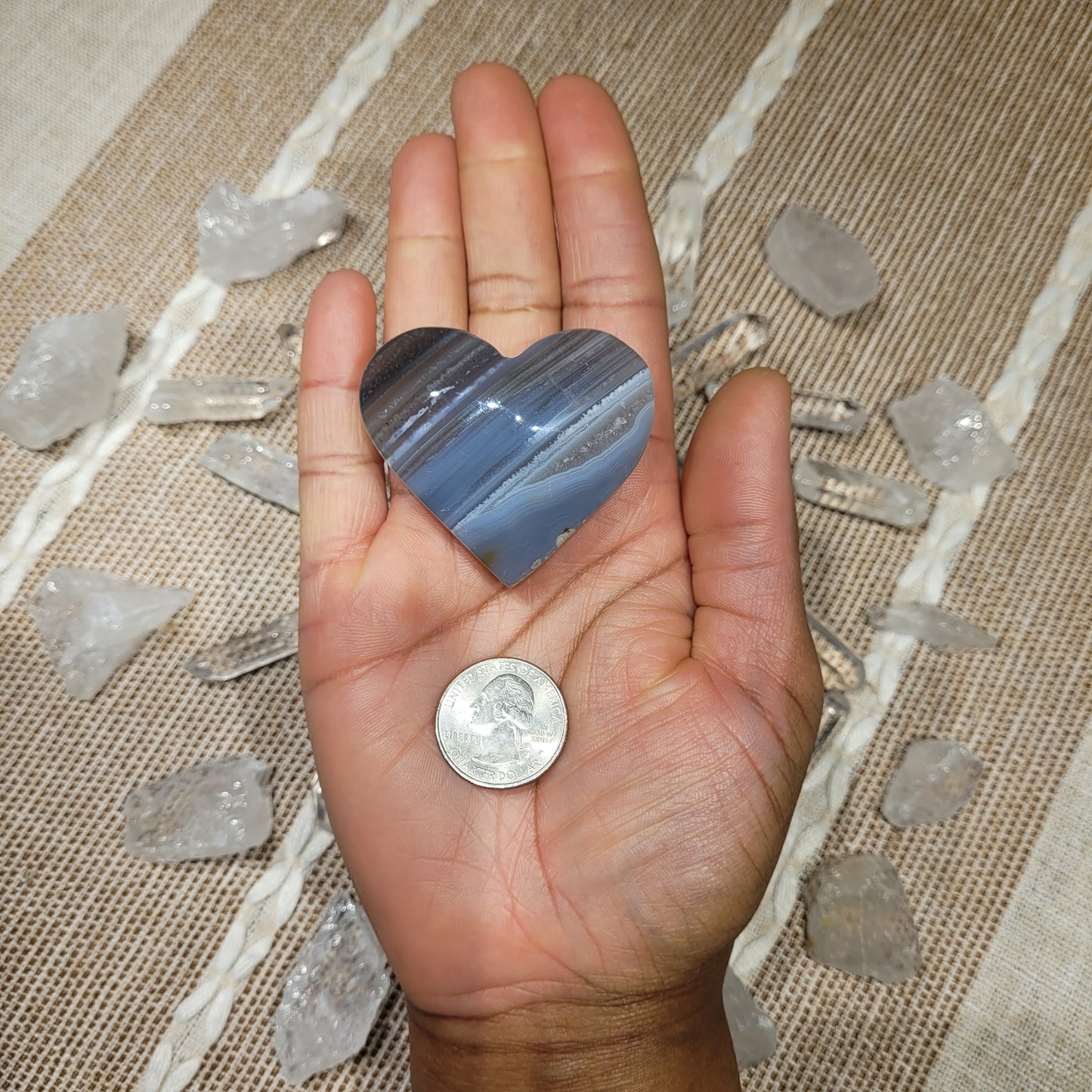 Botswana Agate Heart