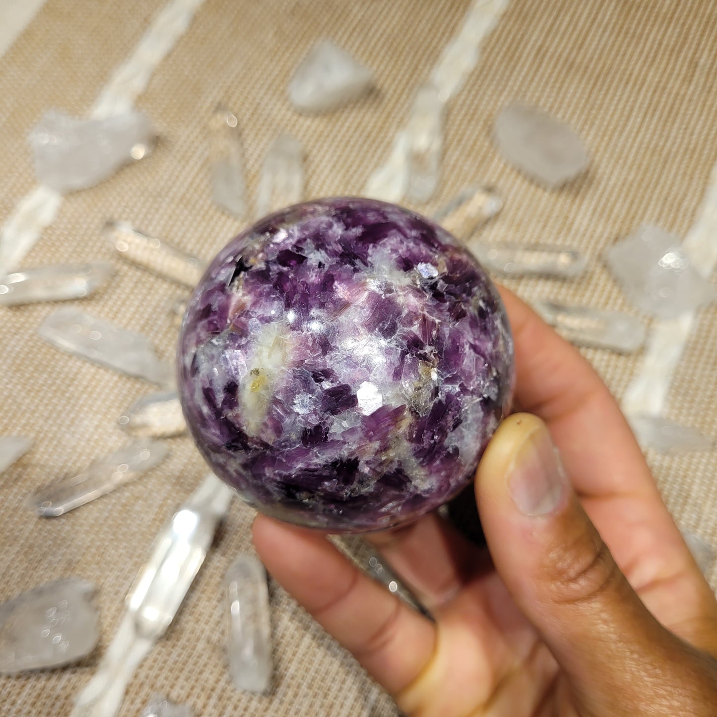 Lepidolite Sphere