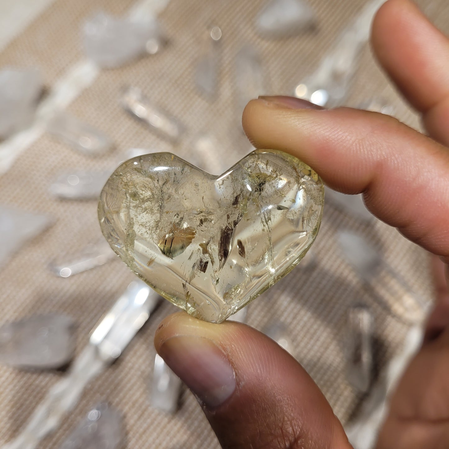 Lemon Quartz Heart