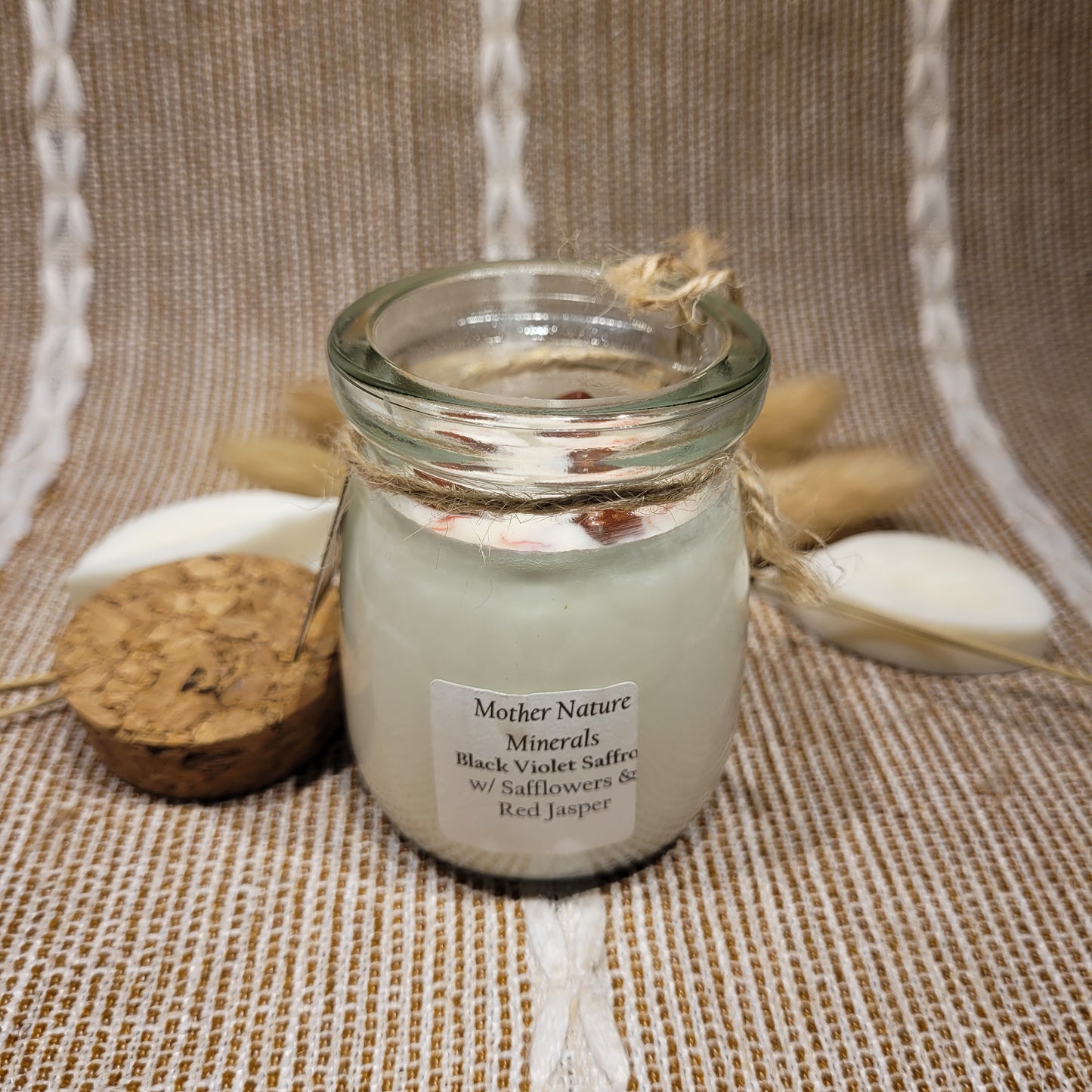 Black Violet and Saffron Candle