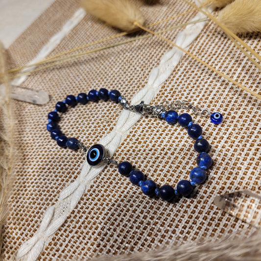 Lapis Lazuli Evil Eye Anklet
