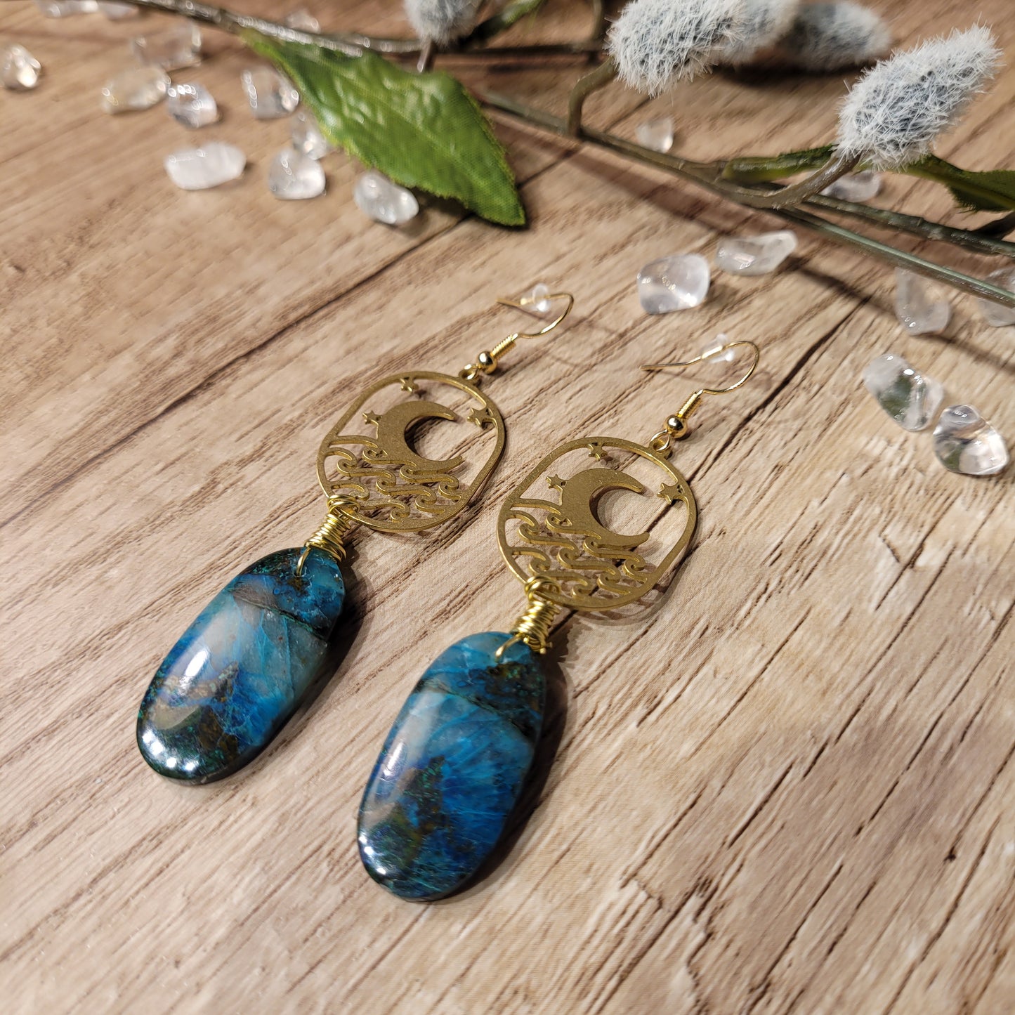 Shattuckite Earrings