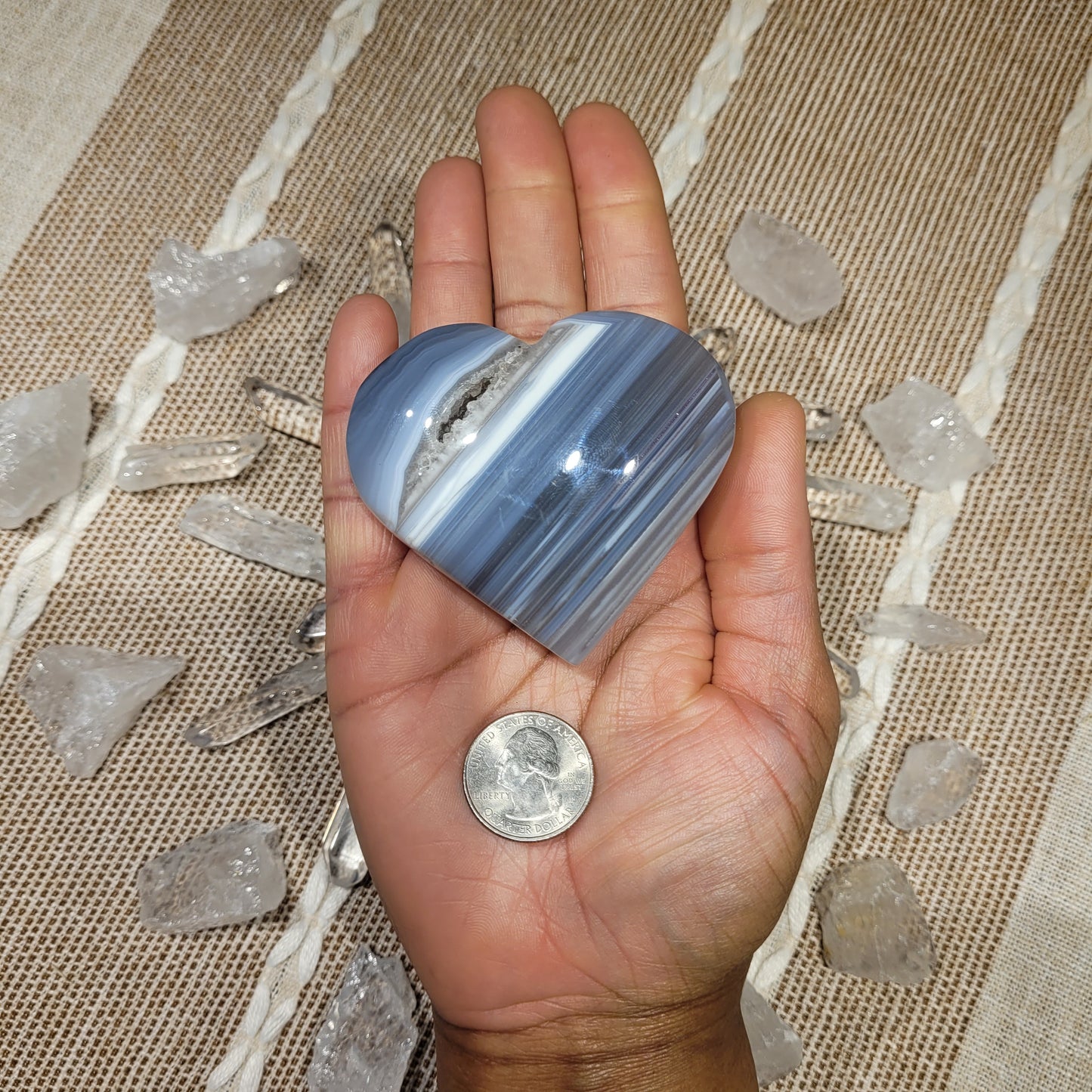 Botswana Agate Heart