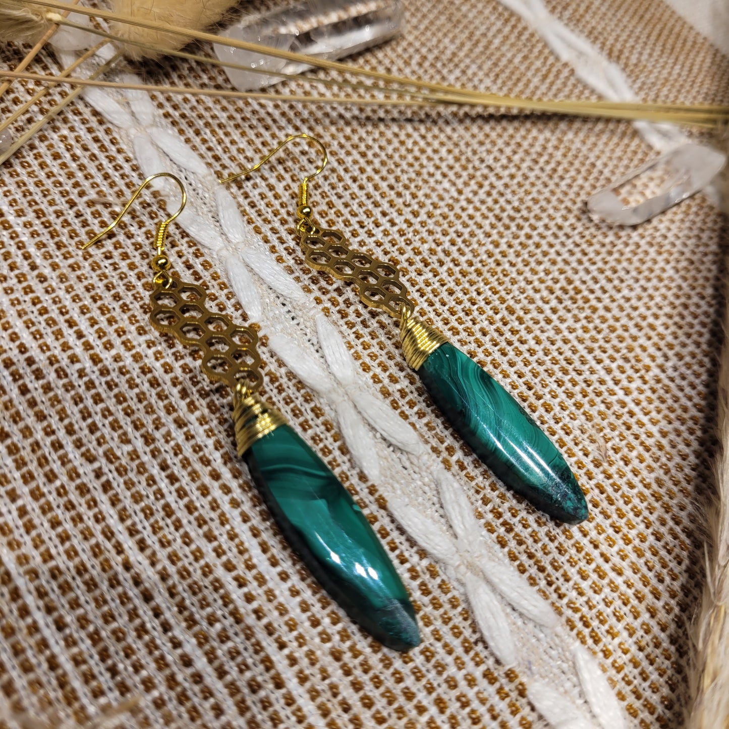 Malachite Earrings