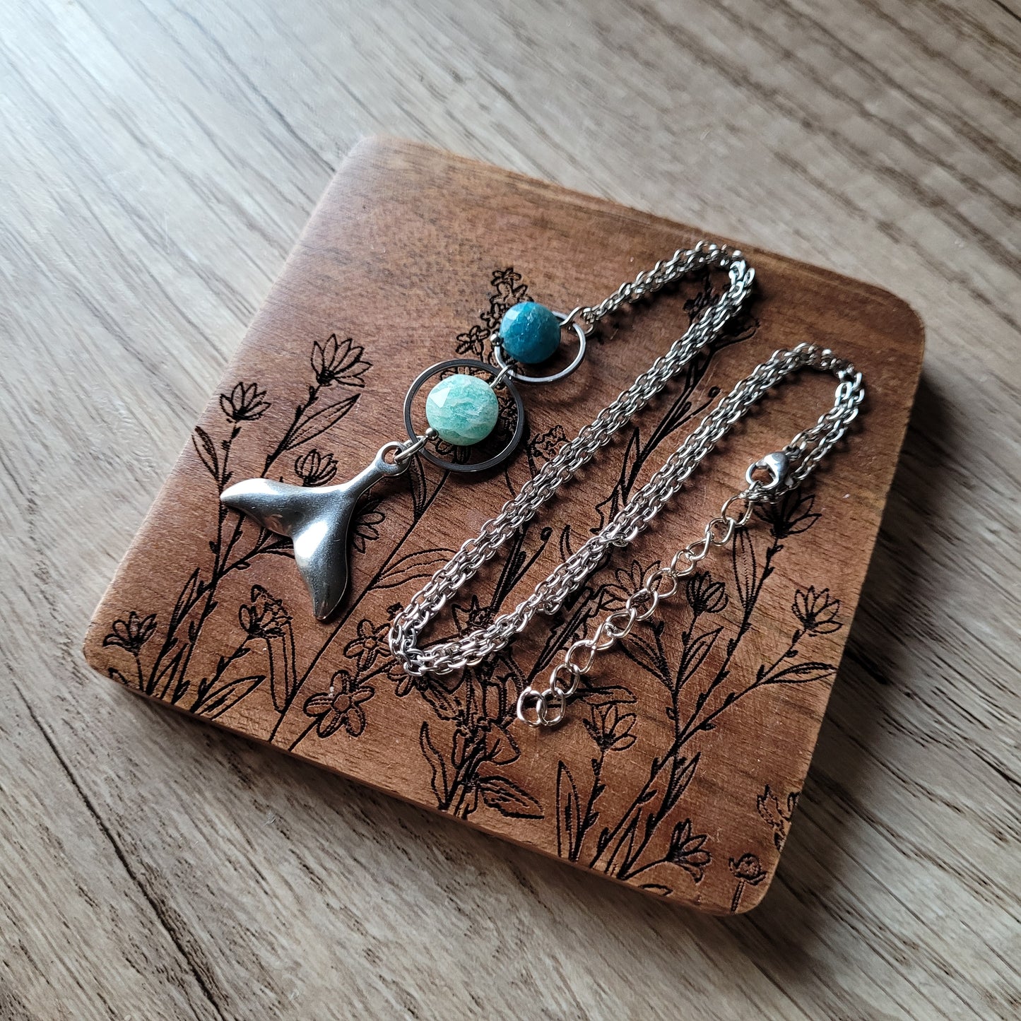 Blue Apatite Amazonite Necklace