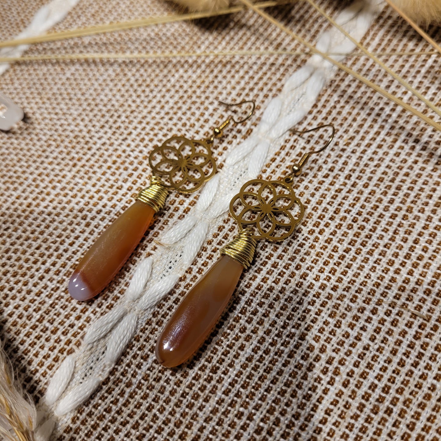 Carnelian Agate Earrings