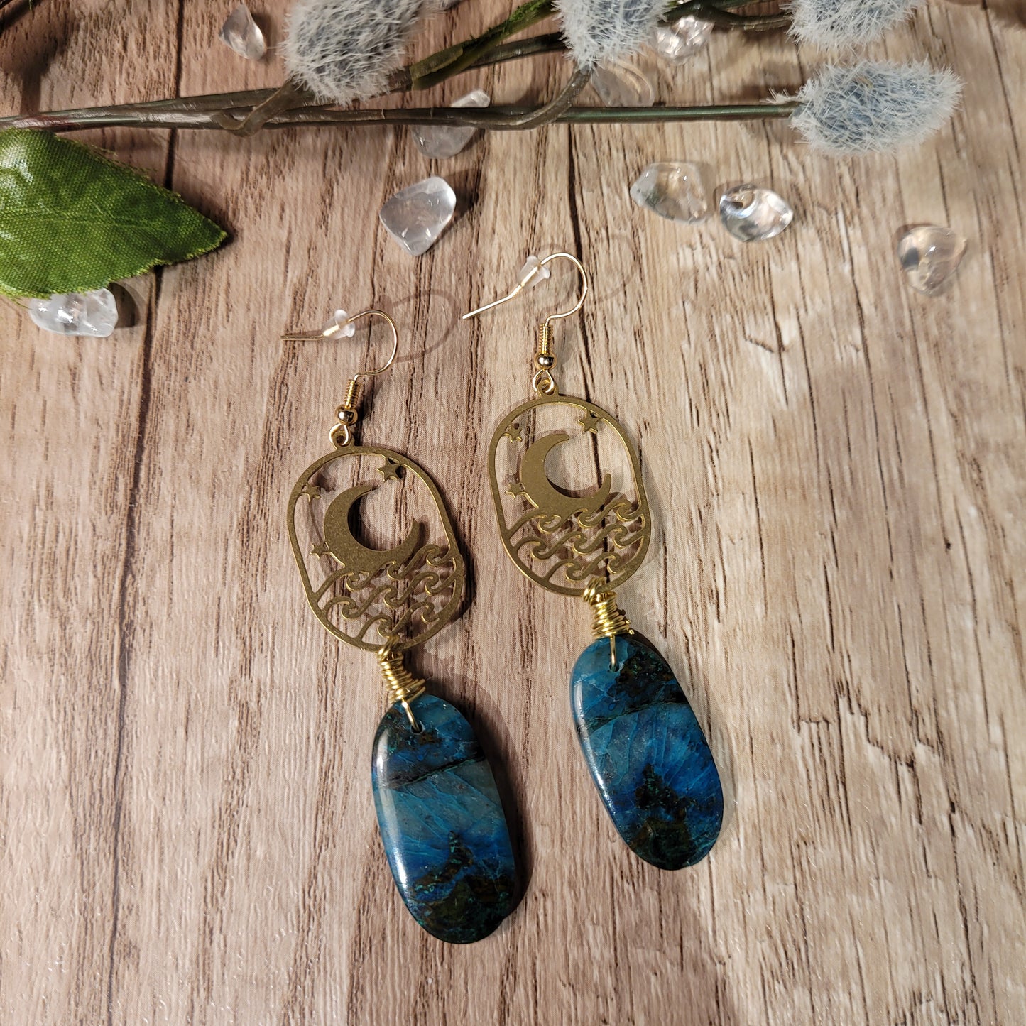 Shattuckite Earrings