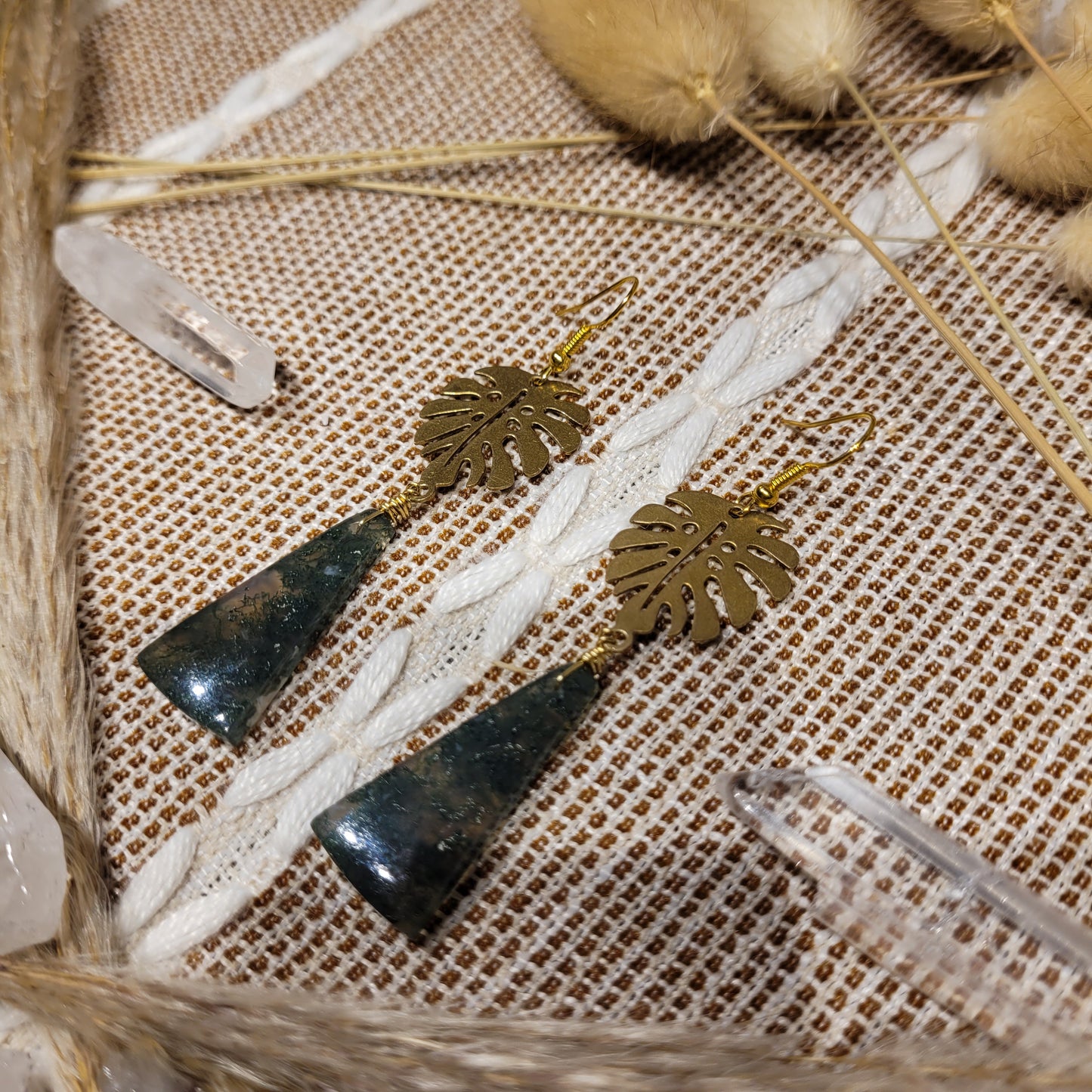 Moss Agate Earrings