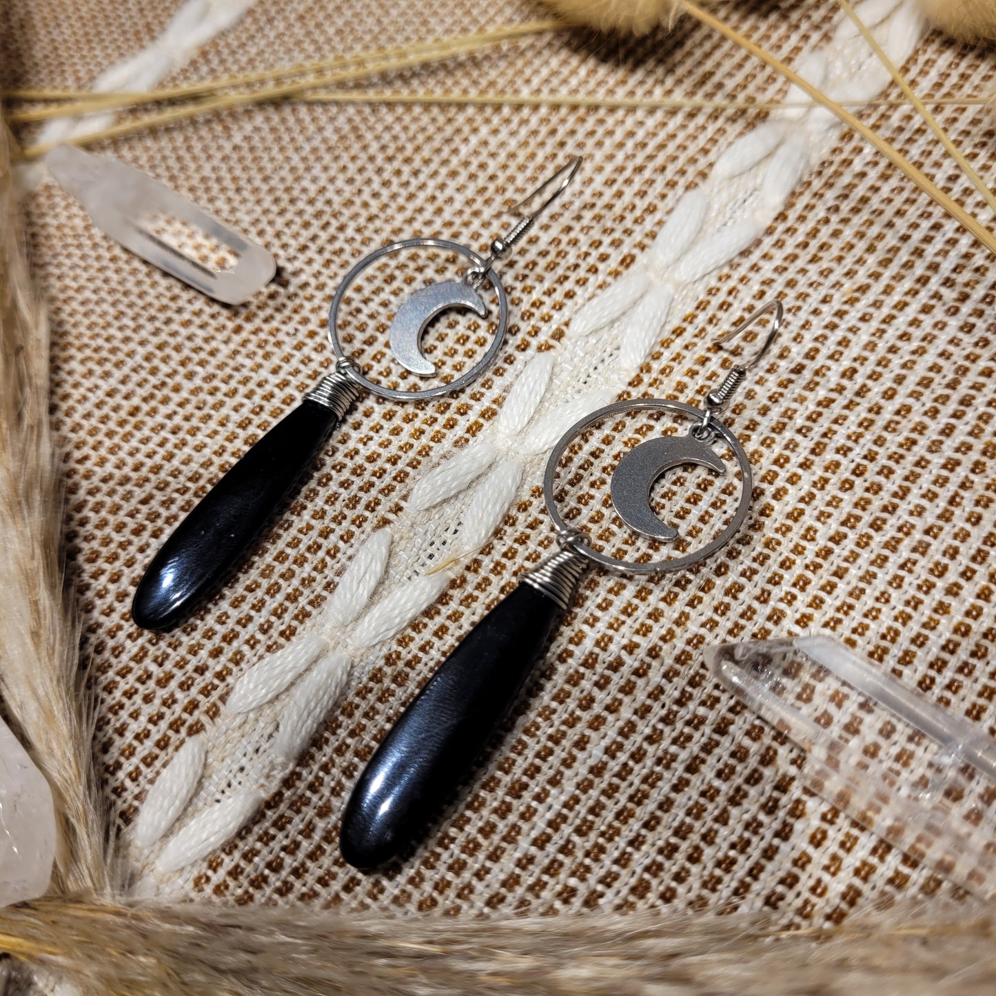 Black Obsidian Earrings