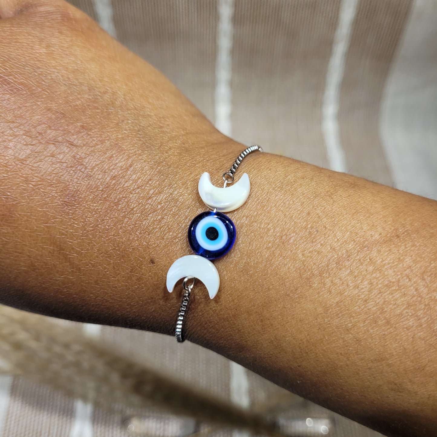 Evil Eye Moon Bracelet