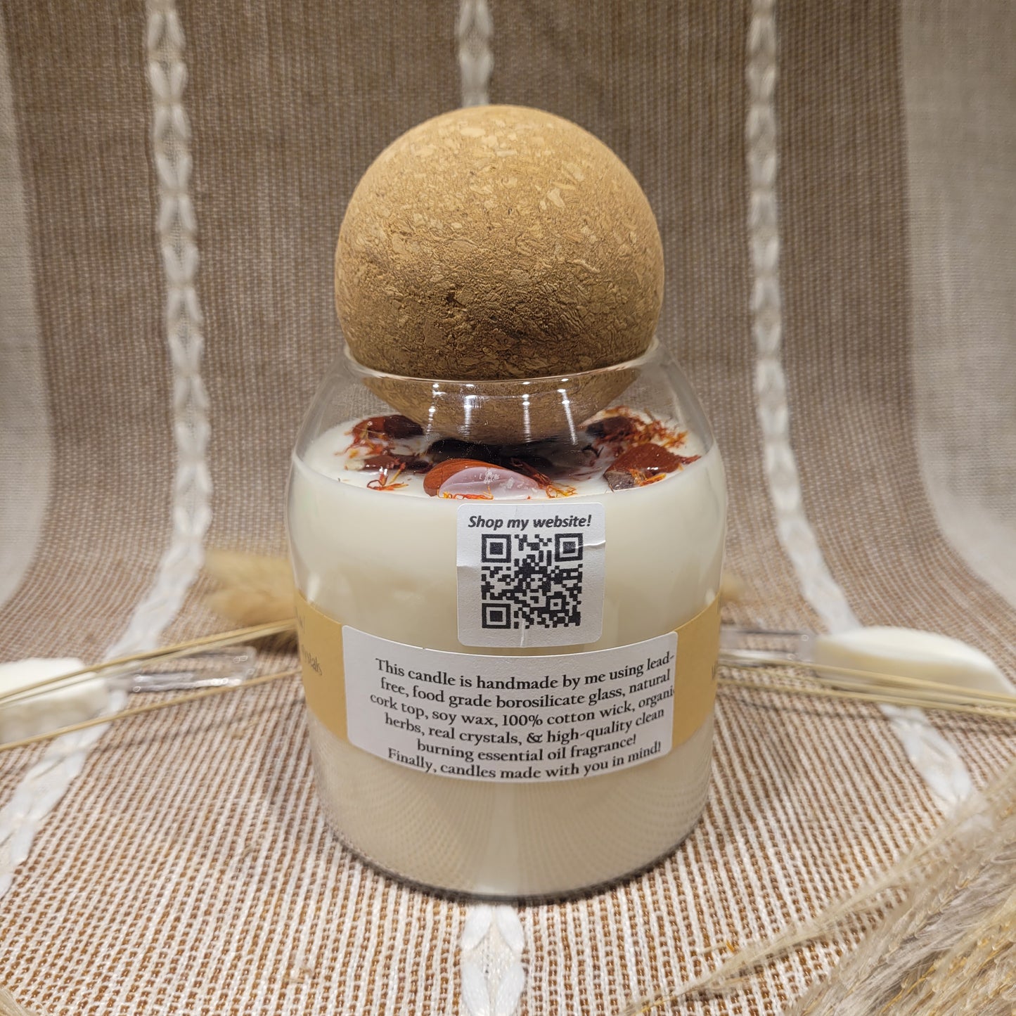 Black Violet and Saffron Candle