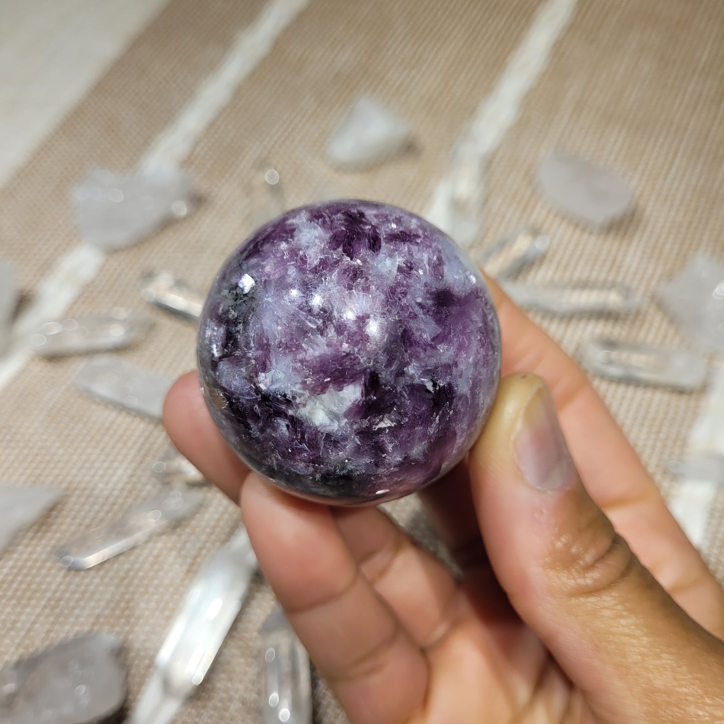 Lepidolite Sphere