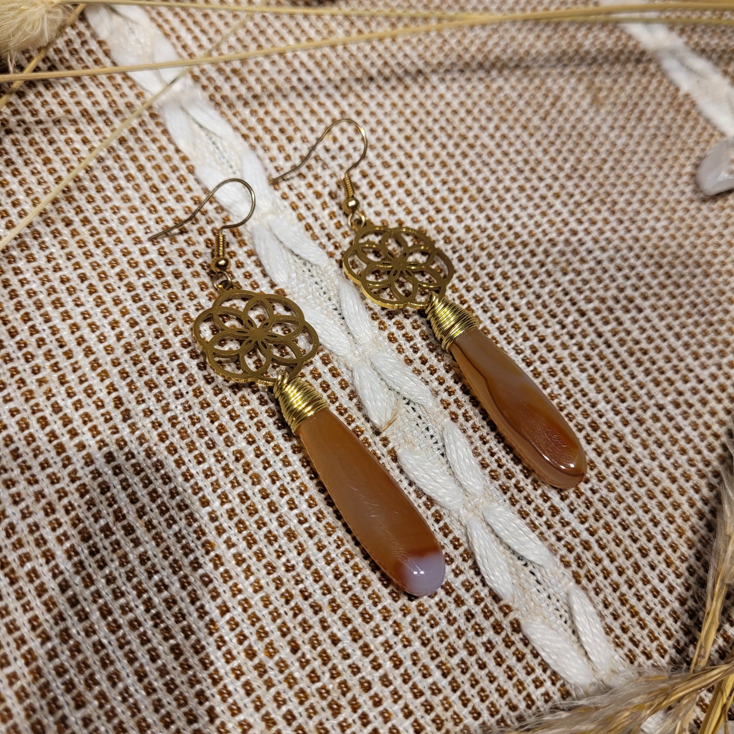 Carnelian Agate Earrings