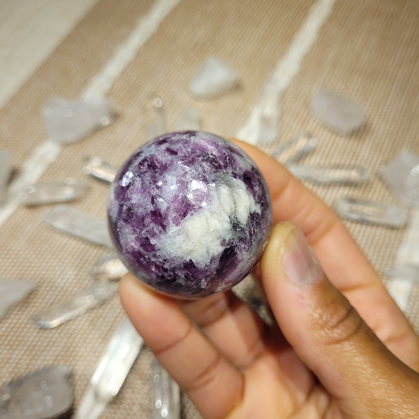 Lepidolite Sphere