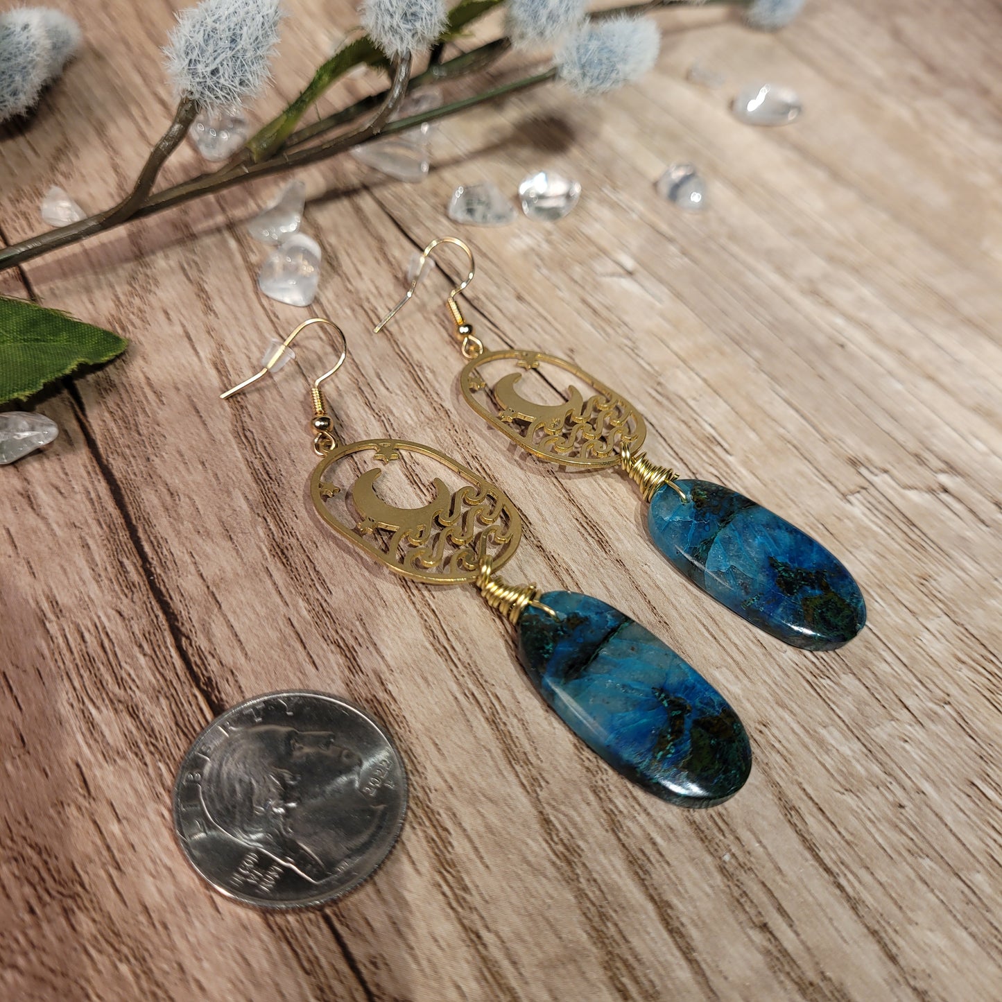 Shattuckite Earrings