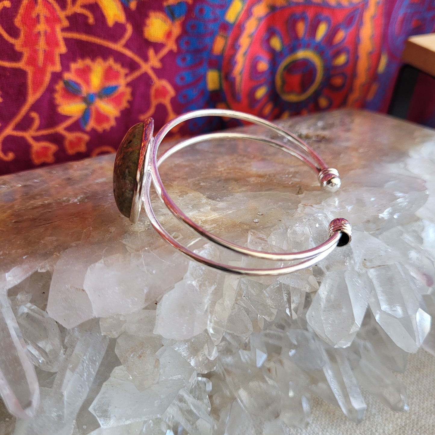 Unakite Cuff Bracelet