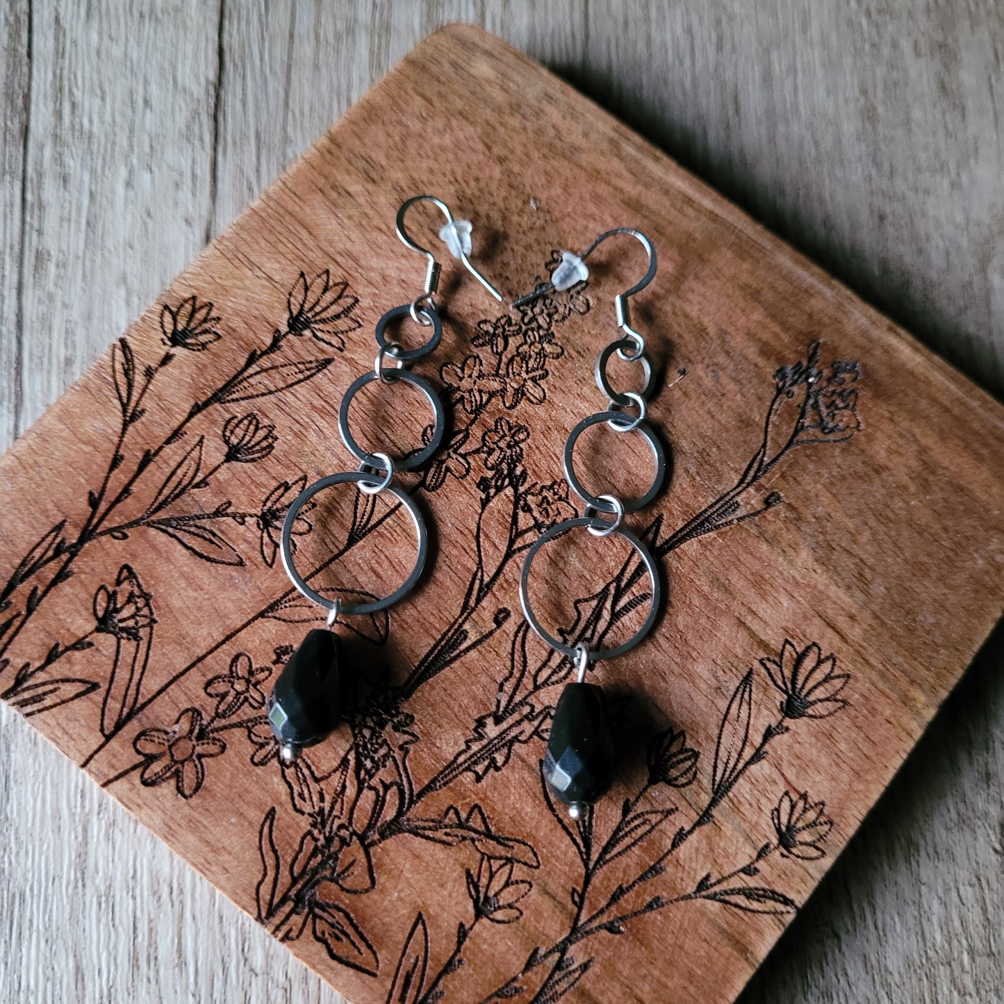 Black Obsidian Earrings