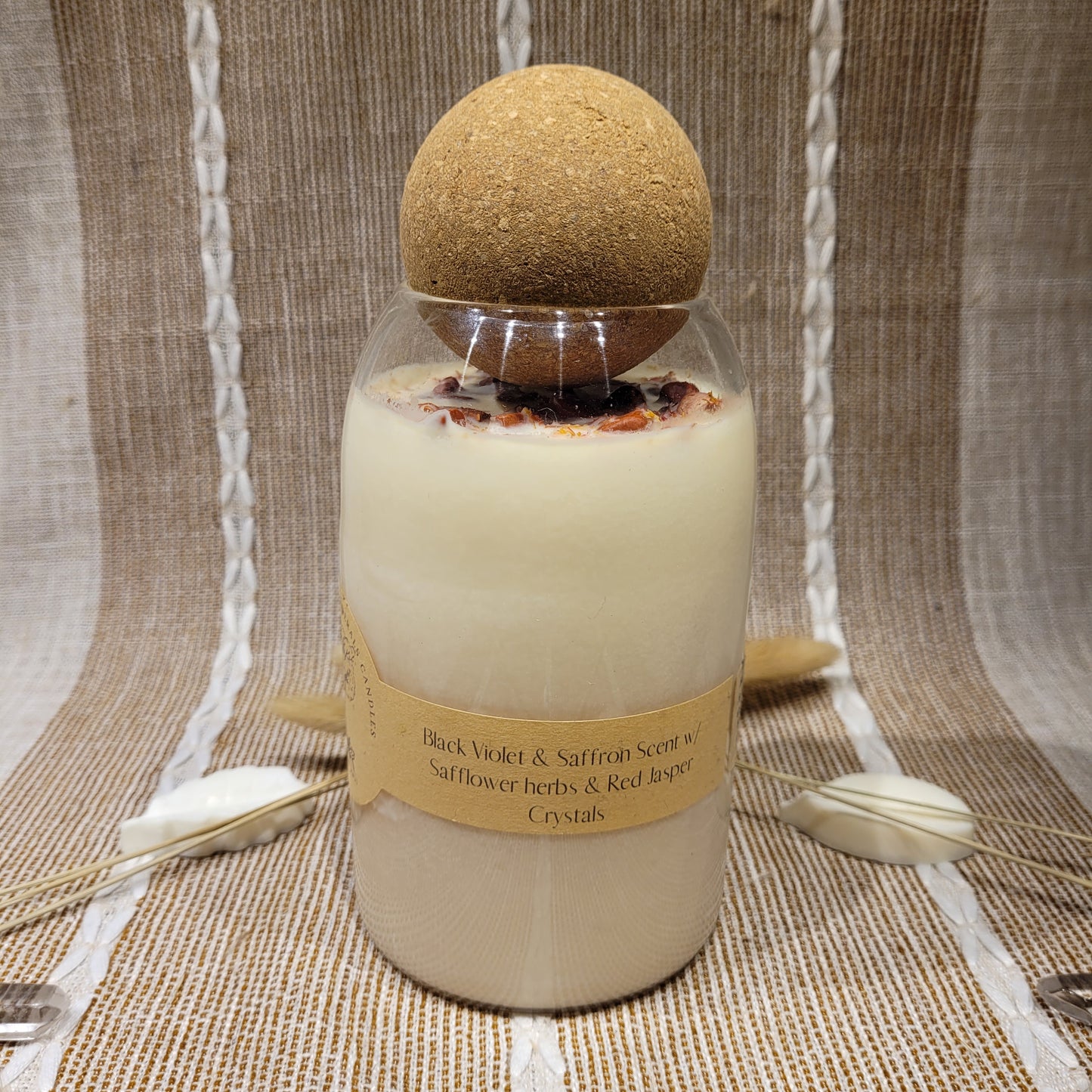 Black Violet and Saffron Candle