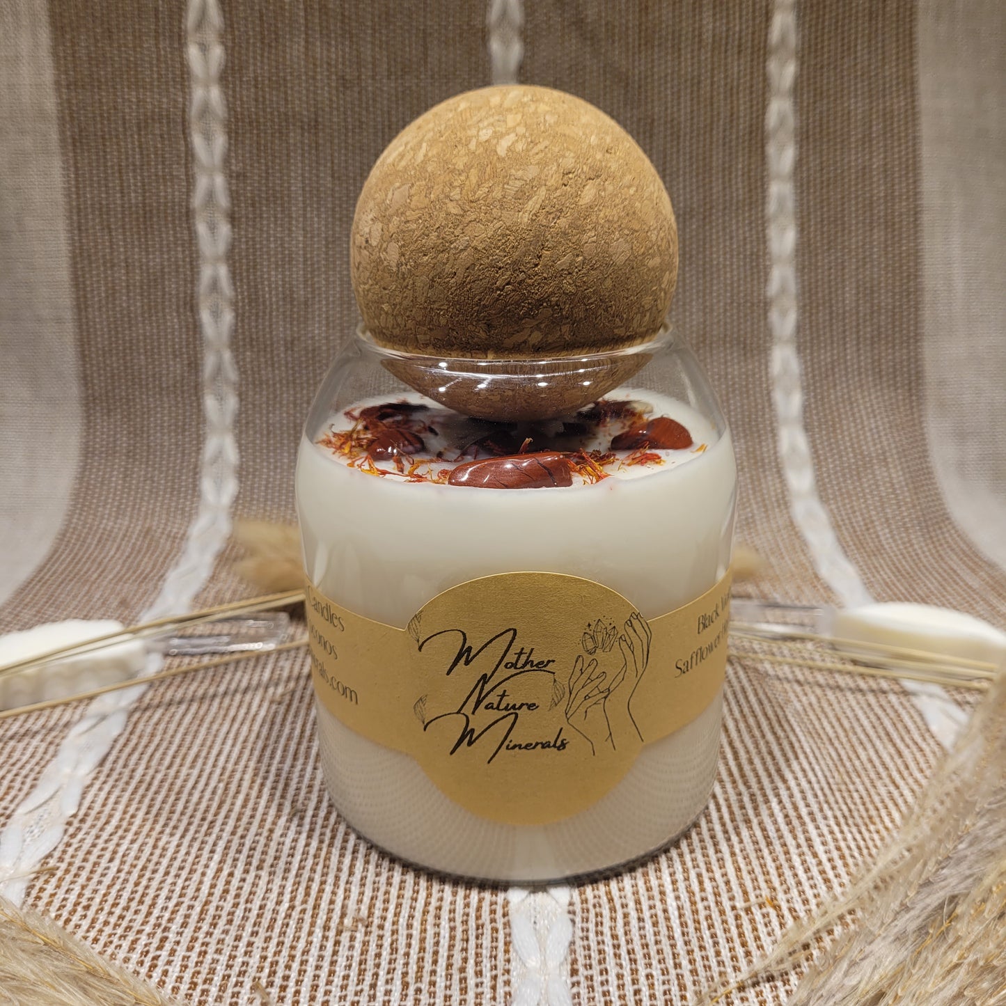 Black Violet and Saffron Candle