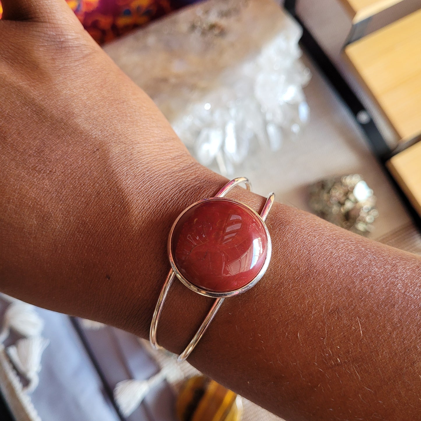 Red Jasper Cuff Bracelet